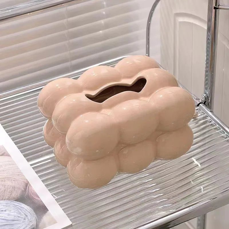 Ceramic Tissue Box Cotton Candy Drawer Napkin Carton Paper Towel Holder Drawer Tray Household Storage Dining Table Tissue Box